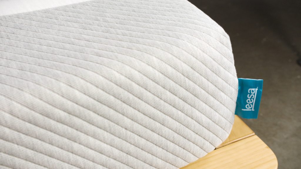 Leesa vs Tuft & Needle Mattress Comparison leesa mattress closeup of label