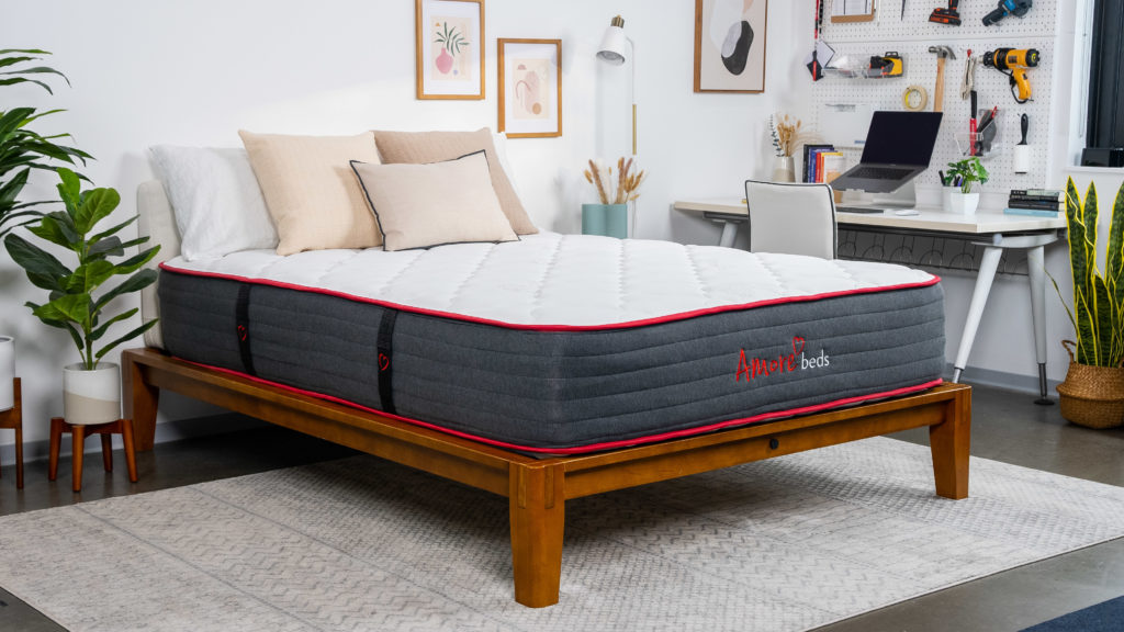 Amore Luxury 2-Sided Hybrid Latex Mattress – Test Lab Ratings Proprietary photo of the Amore Beds Luxury 2-Sided Hybrid Latex Mattress in the SleepFoundation testing lab