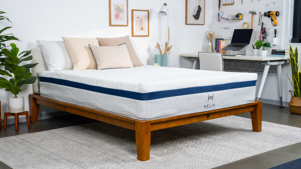 The Best Mattress for Allergies Proprietary photo of the Helix Midnight in the SleepFoundation testing lab