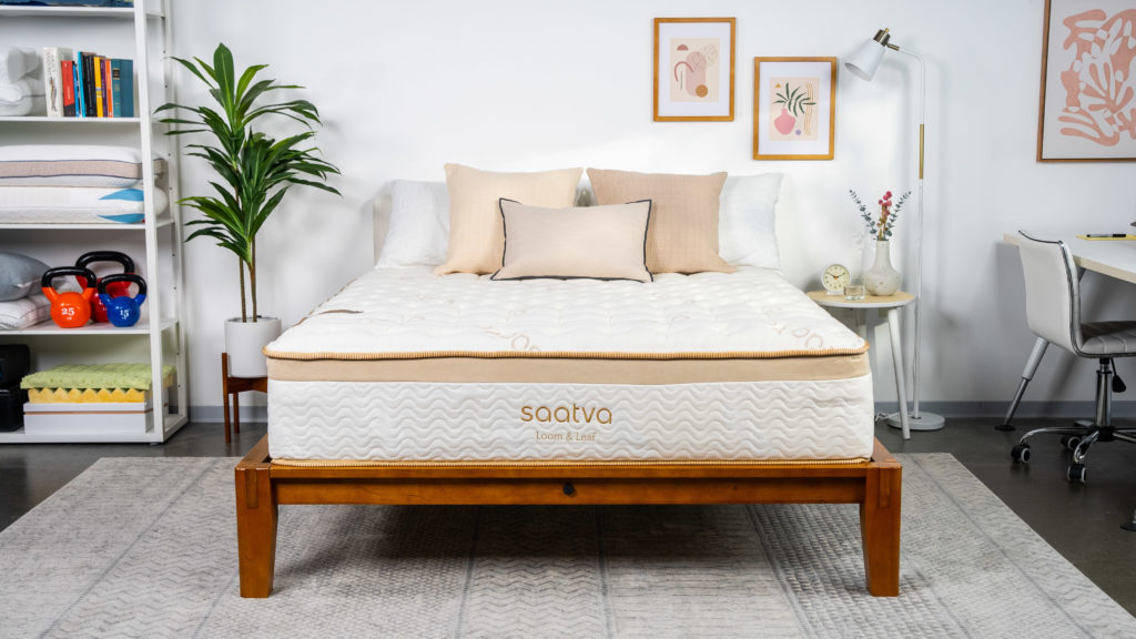 Loom & Leaf Mattress Review: Takes From Our Test Lab Picture of Saatva Loom & Leaf Mattress in the Sleep Foundation Test Lab.