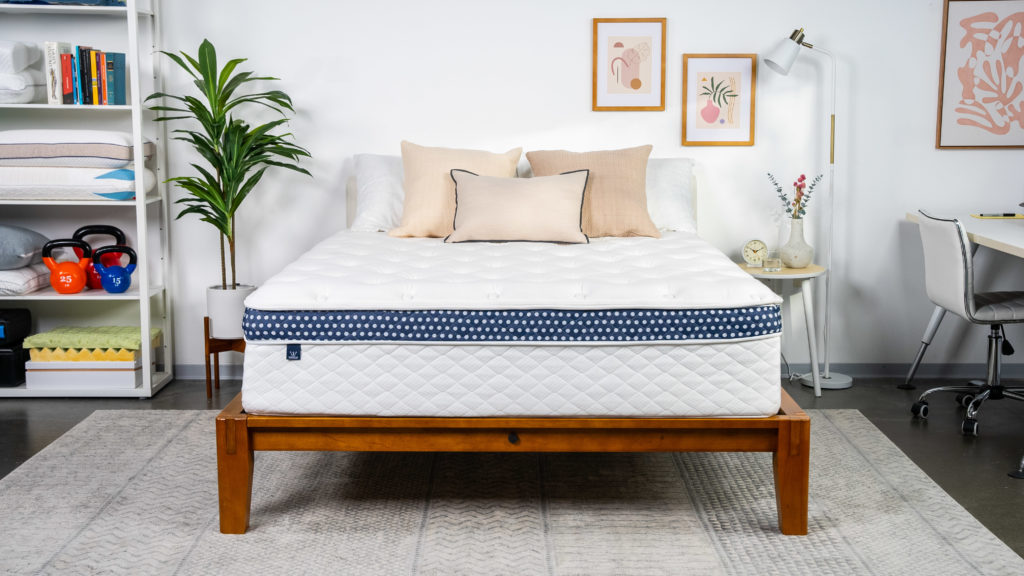 Best Mattresses Made in the USA A picture of the WinkBed Mattress in Sleep Foundation's test lab.